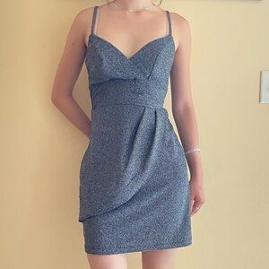 Teeze Me Metallic Shimmery Mini Dress